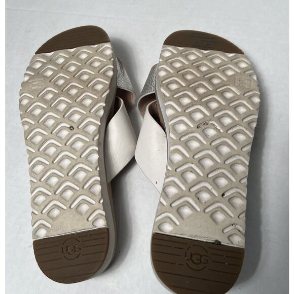 UGG Australia Women’s Size 6‎ Sandals KARI Metallic Silver Slide 1017908 - Picture 9 of 10